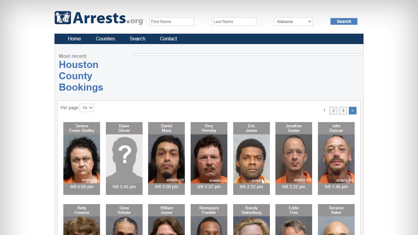 Houston County Arrests and Inmate Search